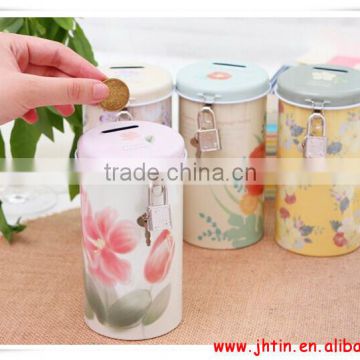 Metal cash tin box with lock china dongguan new product