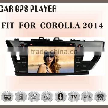 Fit for TOYOTA corolla 2014 9inch left drive car dvd player with gps bluetooth tv