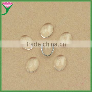 wholesale oval flat back cabochon white synthetic glass semi precious stone