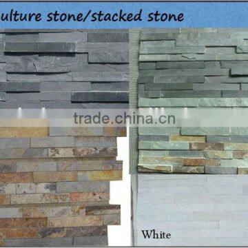 Hot sell whole sell durable use wall decoration natural black cheap cultured stone