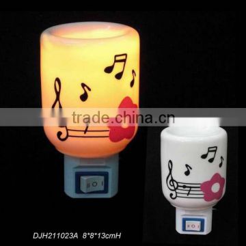 QiHe music Ceramic oil burner wall night light