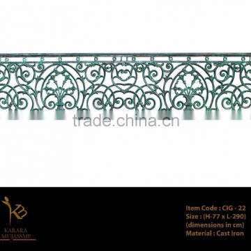 Vintage Cast Iron Balcony Attractive Grill_CIG -24