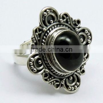 Night Queen !! Oxidize Black Star 925 Sterling Silver Ring, Indian Fashion Silver Jewellery, Silver Jewellery Supplier