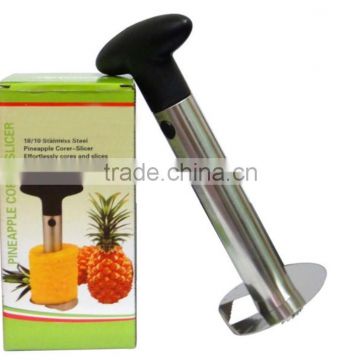 Stainless steel pineapple slicer and corer
