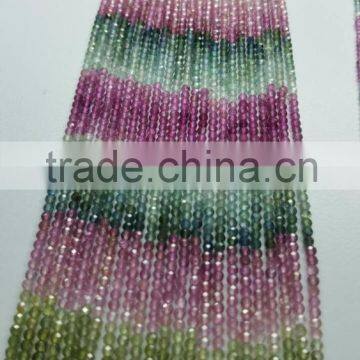 #CMZZ Top Quality Diamond Cut Faceted Tourmaline Beads