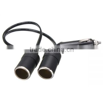 12V Double Plug Cigarette Lighter Socket Extension Lead Adaptor Splitter