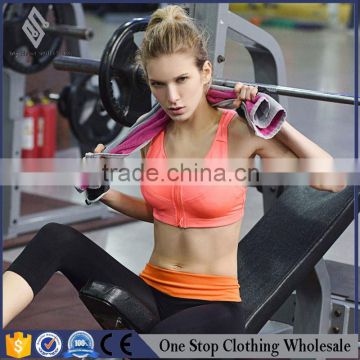 Special offer wholesale manufacturers hot WA15 Fitness Yoga underwear running sports bra steel ring free zipper sports bra