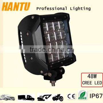 Hot sell 4 row square headlight led working light /48w 5.7 inch led spot light