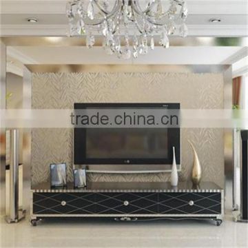 Best sell TV background wallpaper bedroom wallpaper in silver color silver wallpaper