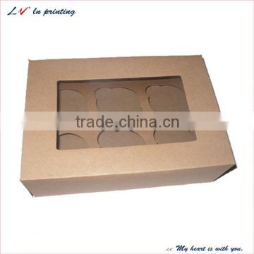 high quality cupcake boxes with 6 hole