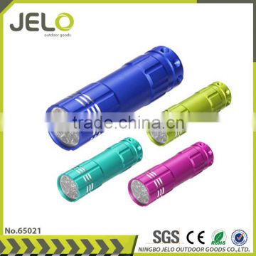 Ningbo JELO Sales Promotion Super Bright 9LED Torch Cheaper Gift Flashlight