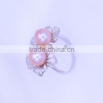 pearl size freshwater real new design pearl finger ring