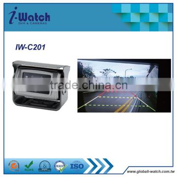 IW-C201 1/3 sony ccd brake light camera 12v to 32v rear view camera 2015 hot selling backup vehicle mini camera