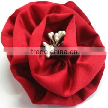 Handmade Satin red rose wedding flower