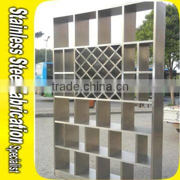 Custom Made Stainless Steel Wine Display Rack For Hotel KTV Bar Club