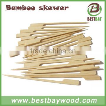 Disposable flat bamboo skewer for bbq