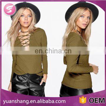 philippine blouses design fashion long sleeve lace-up tops for women