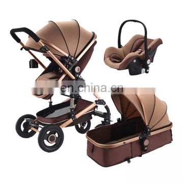 Hot sell alum tube baby Pram car stroller 3 in 1 with EN1888
