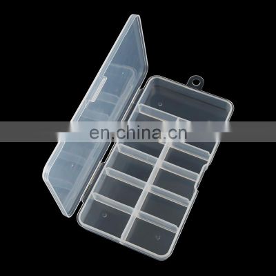 High Quality Small Size 100PCS 500 Half Transparent Plastic Nail Art Tip Empty Storage Nail Tips Box Case Manicure Tool 11 grids