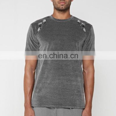 2021 New Design Mens embroidery  T Shirts Casual O Neck Short Sleeve t-shirt Men T shirt  apparel