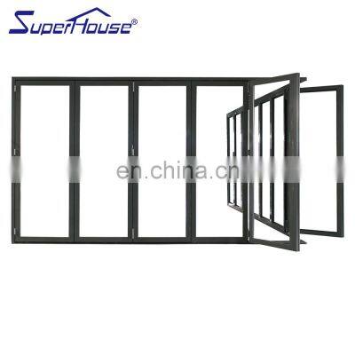 Superhouse star model 57 corner both open double glass aluminum bifolding door partition wall