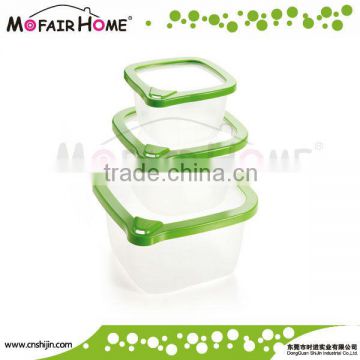 Kitchenware BPA free square shape plastic containers with lids (VSC08)