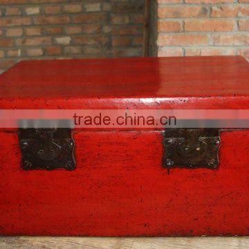 chinese antique red storage box