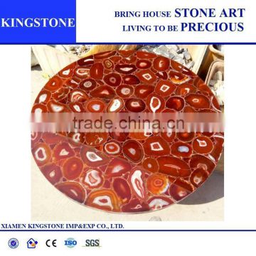 luxury polished precious decorative agate table top