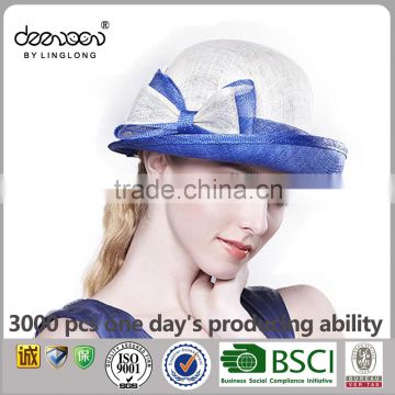 Lady Church Hat Wholesale Women Sinamay Straw Hat for Sale