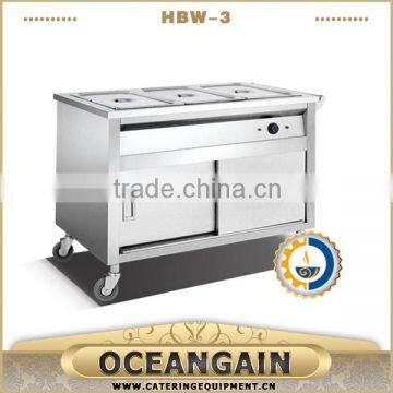 HBW-3 3 Pan with Cabinet Buffet Bain Marie Trolly