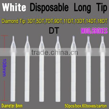 8mm High Quality DT White Long Disposable Tattoo Tube all ShapesTop Design