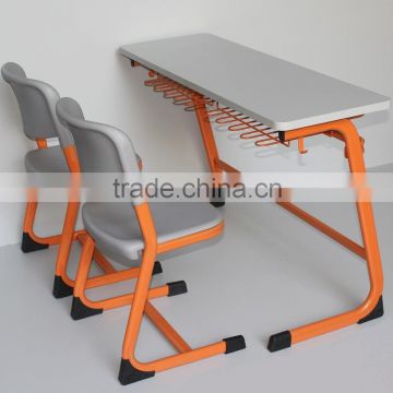 Wholesale school furniture desk and chair/Student desk and chair/Double classroom furniture