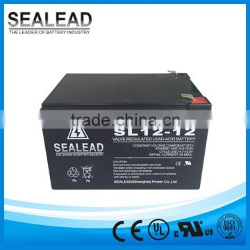 rechargeable UPS usage and free maintenance type AGM 12v 12ah lead-acid battery