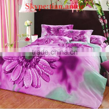 3D Bed Set 3D Pink Red purple colorful flower egyptian cotton bedding