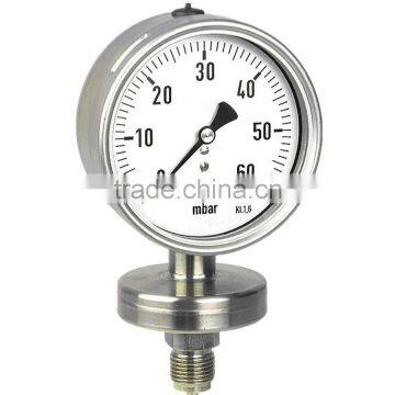 high quality stainless steel 316 or 304 diaphragm pressure gauge