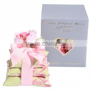 Make you relax cedar woody scents luxury 3sets tied customized fabric sachet