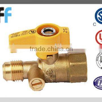 3/8"-- 3/4" Female Thread and Flare Gas Brass Ball Valve With Drain