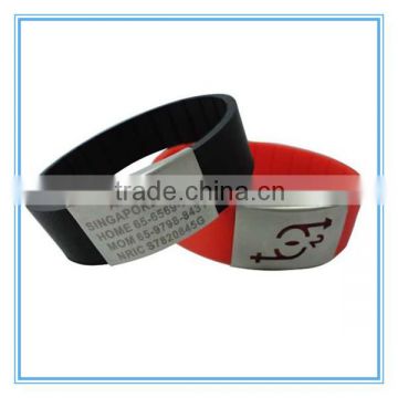 self rescue ID bracelet with stainless steel