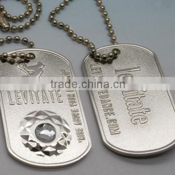Metal dog tag necklace for customer design