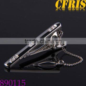 Wholesale metal tie clip with chain