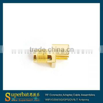 SMA End Launch Jack PCB Mount wide flange .031'' sma st adapter