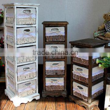 many small drawers cabinet/wooden cabinet with basket drawers/wood cabinet with many drawers