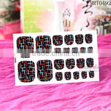 Beauty Sticker GMP Zebra Stripe Nail Stickers Metallic Toe Nails Transfer Foil