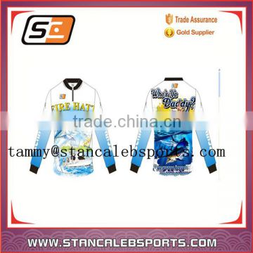 stan caleb custom made sublimated fishing jerseys with new design quick dry long sleeve fishing jersey