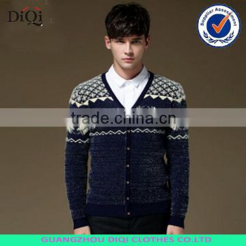 high quality men' 100% cotton long sleeve cardigan sweaters