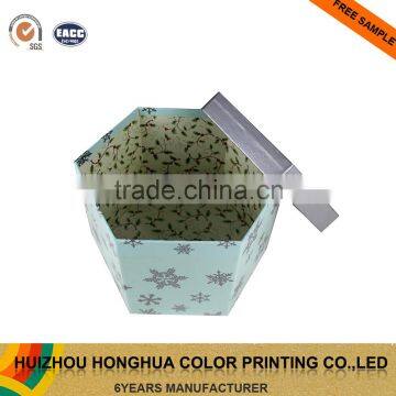 Paper Storage Box Cardboard Decorative Hexagon Box with Lid Candy Box