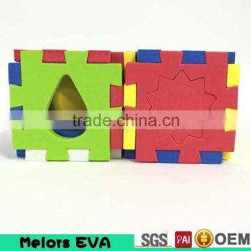 Melors professional cute design preschool eva foam cube puzzle,3d foam puzzle,eva 3d foam cube puzzle for kids play