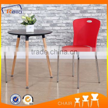 Plastic Chair with cushion and chrome legs for sale