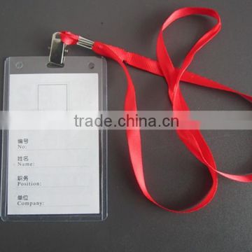 PVC transparent name cover hang name tag ,staff card