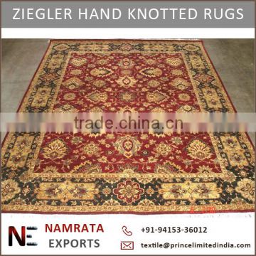 Hand Knotted Modern Design Ziegler Wool Rug from Indian Wholesale Supplier